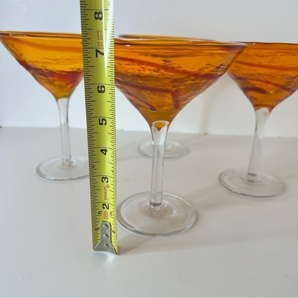 Vintage Hand Blown Margarita Glasses - Picture 8 of 8